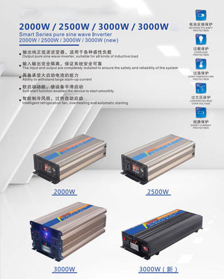 3000W UPS Power Inverter 12V 24V To 110V 230V 50/60Hz 20A With Charger