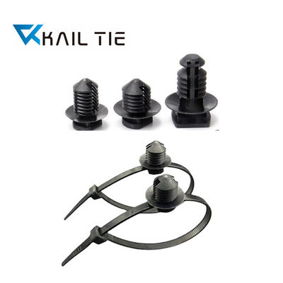 Plastic Plug In Base Diameter Range 7.6mm Nylon Cable Clamp ROHS Approved